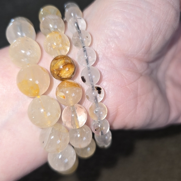 8mm Herkimer Diamond Bracelet - Picture 2 of 15